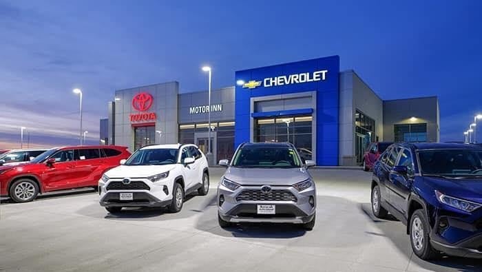 Front car lot at Motor Inn of Carroll in Carroll, IA